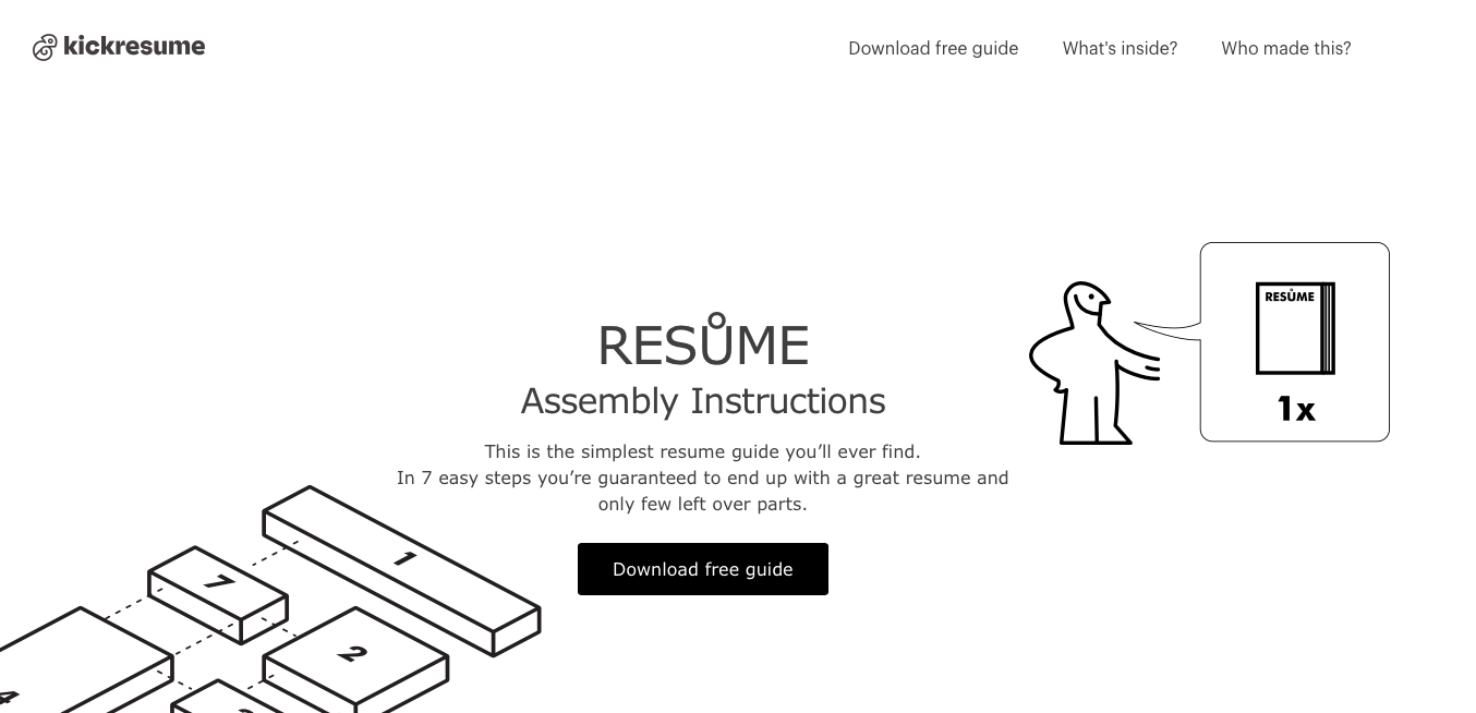 Kickresume Resume Assembly Instructions